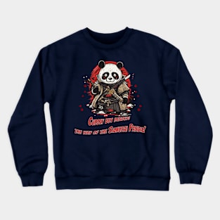 Samurai Panda T-Shirt Design - Unique Tee for Fashionable Gifts Crewneck Sweatshirt